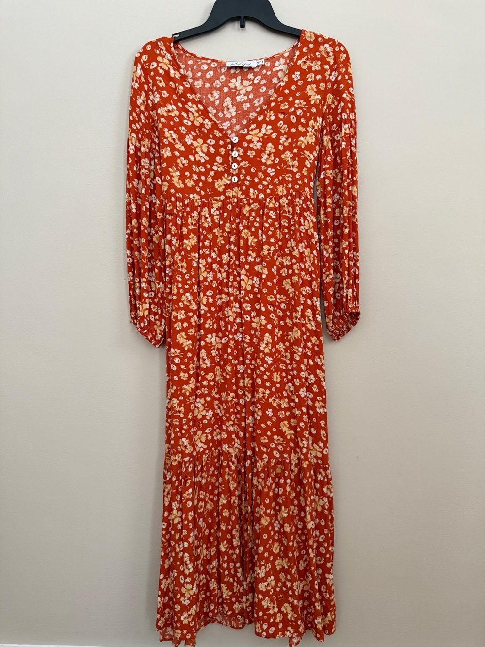 Petal & Pup Floral Maxi Long Sleeve Dress